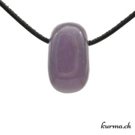 Lépidolite - Pendentif pierre percée - N°7100.1 • pendentif lepidolite no 7100.1 1 1 Lépidolite pendentif pierre
