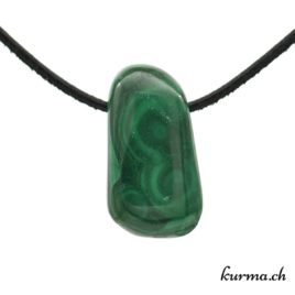 Malachite - Pendentif pierre percée - N°5452.4 • pendentif malachite no5452.4 1 1 Malachite pendentif pierre percée