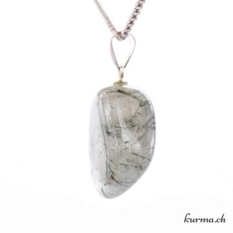 Pendentif Quartz Actinolite avec boucle en argent - N°11721.4-2 disponible dans la boutique en ligne Kûrma. Votre magasin de pierre et minéraux en suisse