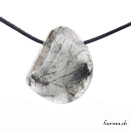 Quartz Actinolite - Pendentif en pierre percée