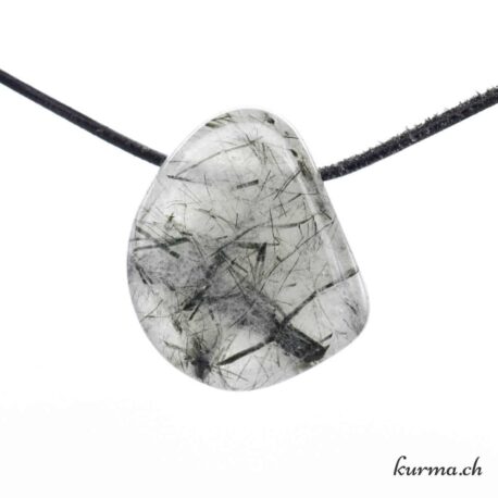 Quartz Actinolite - Pendentif en pierre percée