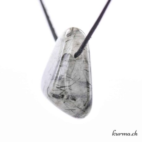 Quarz Actinolith - Schmuckstück aus gebohrtem Stein