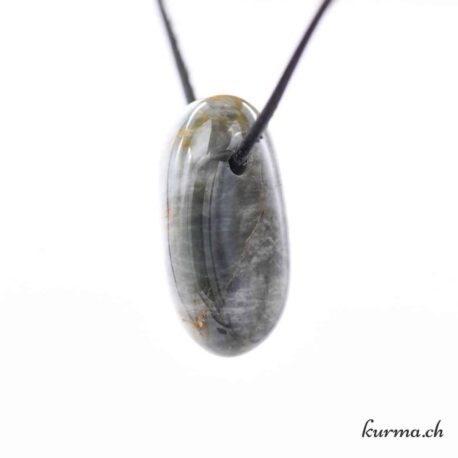 Quartz Oeil-de-chat - Collier en pierre percée
