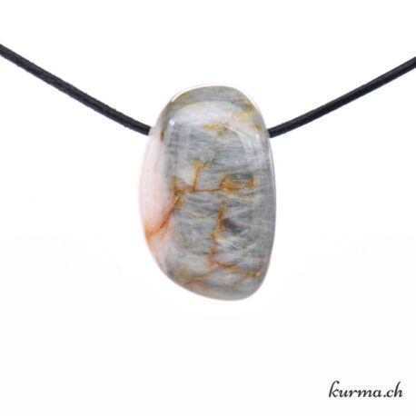 Quartz Oeil-de-chat - Collier en pierre percée