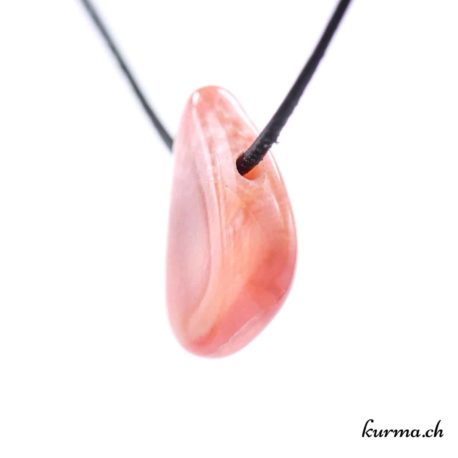 Pendentif Rhodocrosite - N°10546.7-2 disponible dans la boutique en ligne Kûrma. Votre bijouterie Suisse en ligne.