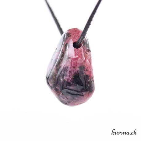 Pendentif Rhodonite - Nº7118.6-2 disponible dans la boutique en ligne Kûrma. Votre magasin de pierre et minéraux en suisse