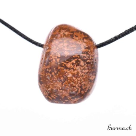 Brown Rhyolite - Pierced stone pendant