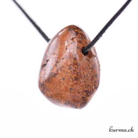 Brown Rhyolite - Pierced stone pendant