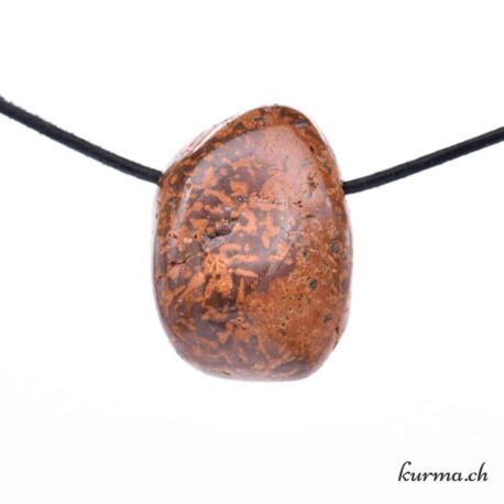 Brown Rhyolite - Pierced stone pendant