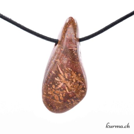 Rhyolite brune - Pendentif en pierre percée