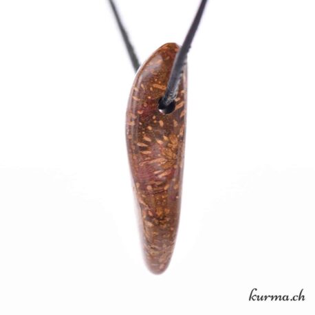 Rhyolite brune - Pendentif en pierre percée