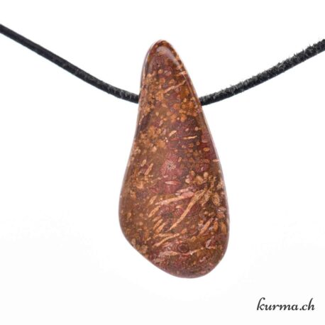 Rhyolite brune - Pendentif en pierre percée