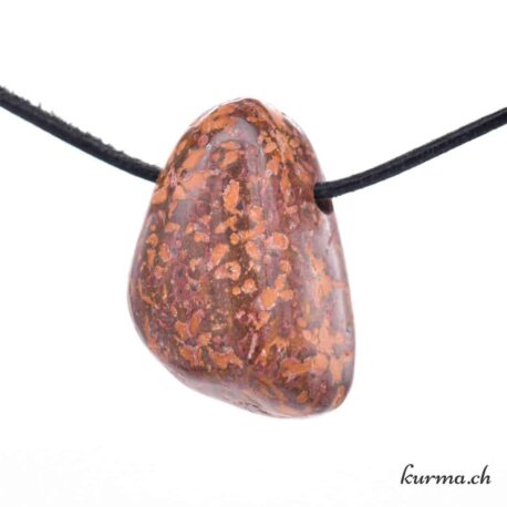 Rhyolite brune - Pendentif en pierre percée