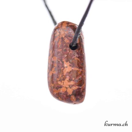 Rhyolite brune - Pendentif en pierre percée