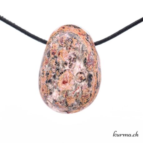 Rhyolite léopard - Pendentif en pierre percée
