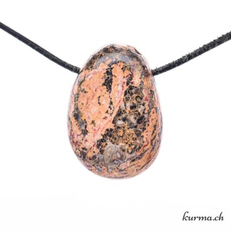 Rhyolite léopard - Pendentif en pierre percée