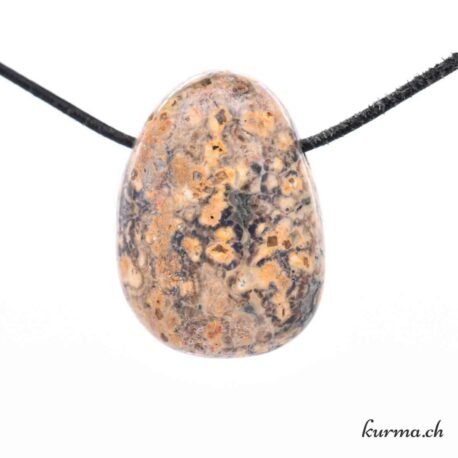 Léopard di riolite - Ciondolo in pietra traforata