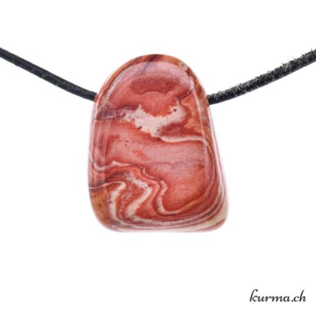Rhyolite Liesegang - Pierced stone pendant