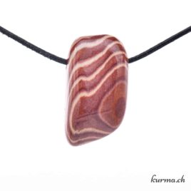 Rhyolite Liesegang - Pendentif en pierre percée