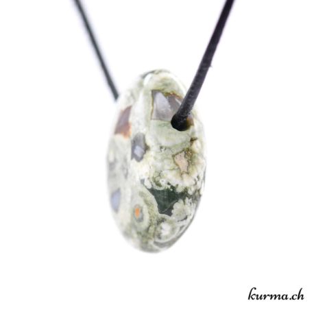 Pendentif Rhyolite Verte - N°5087.6-2 disponible dans la boutique en ligne Kûrma. Votre bijouterie Suisse en ligne.