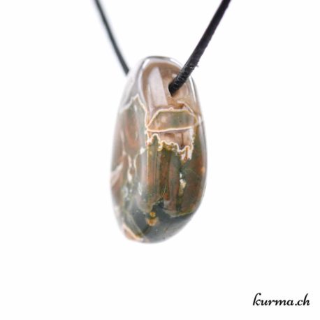 Pendentif Rhyolite Verte - N°5087.7-2 disponible dans la boutique en ligne Kûrma. Votre bijouterie Suisse en ligne.