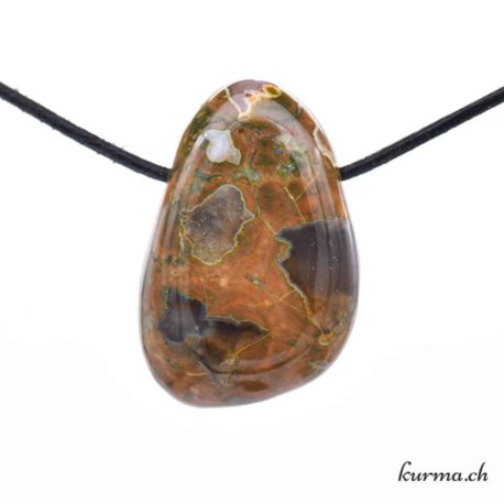 Pendentif Rhyolite Verte - Nº10280.5-3 disponible dans la boutique en ligne Kûrma. Votre magasin de pierre et minéraux en suisse