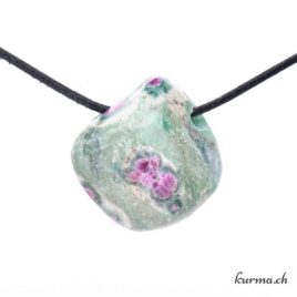Rubis Fuchsite - Pendentif en pierre percée