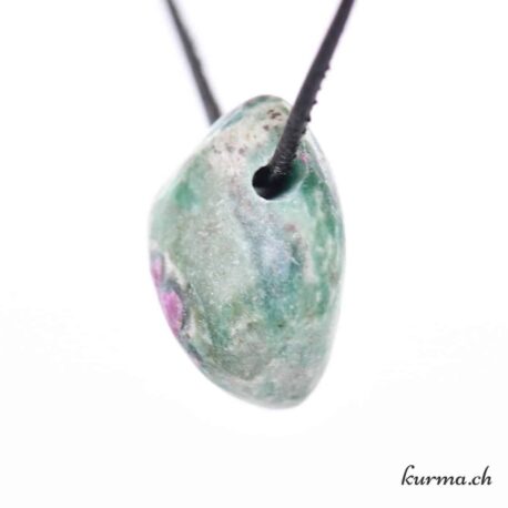 Rubis Fuchsite - Pendentif en pierre percée