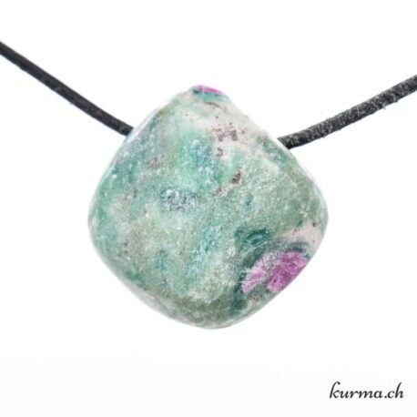 Rubis Fuchsite - Pendentif en pierre percée