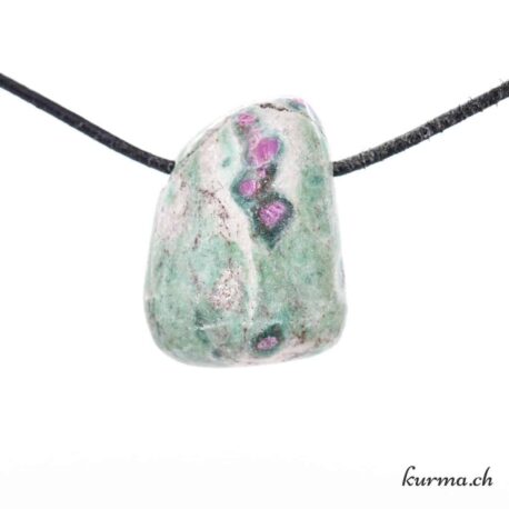 Rubis Fuchsite - Pendentif en pierre percée