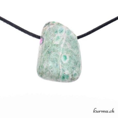 Rubis Fuchsite - Pendentif en pierre percée