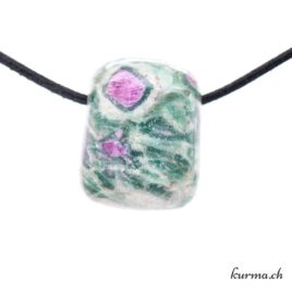 Rubis Fuchsite - Pendentif en pierre percée