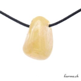 Saphir jaune - Collier en pierre percée