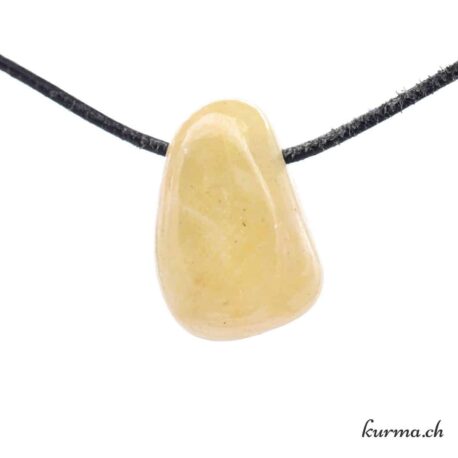 Saphir jaune - Collier en pierre percée