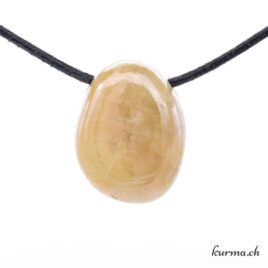 Saphir jaune - Pendentif en pierre percée