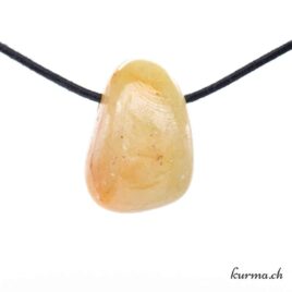 Saphir jaune - Pendentif en pierre percée