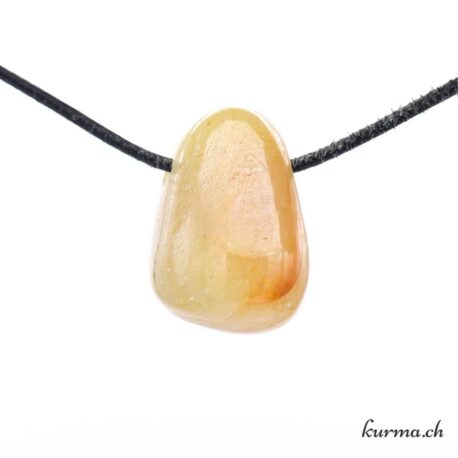Saphir jaune - Pendentif en pierre percée