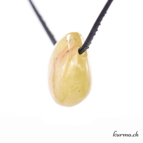 Saphir jaune - Pendentif en pierre percée