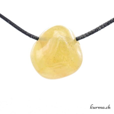 Saphir jaune - Pendentif en pierre percée