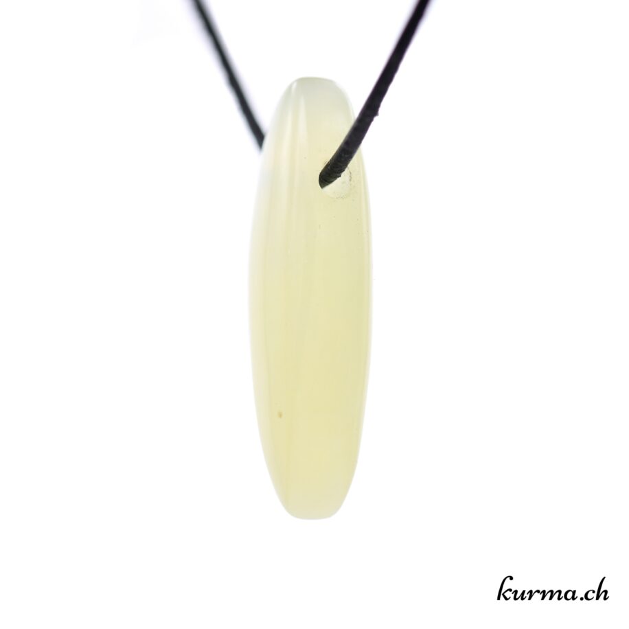 Pendentif Donut Ovale En Jade Vert – Pierre Naturelle (Naturosphère) – Neuf