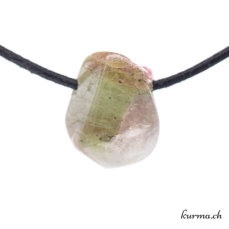 Tourmaline melon d’eau pendentif lithothérapie