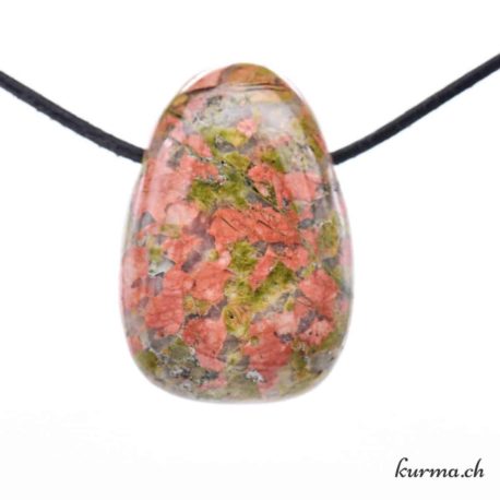 Pendentif Unakite - Nº8459.6-1 disponible dans la boutique en ligne Kûrma. Votre magasin de pierre et minéraux en suisse