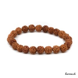 Bracelet en rudraksha 7mm - N°6172 • rudraksha 7mm naturel elastique n°6172 3 Bracelet en rudraksha 7mm