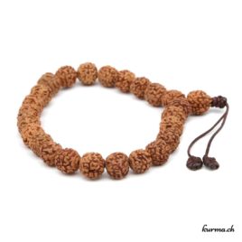 Bracelet en rudraksha avec une ficelle 7mm - N°6174 • rudraksha 7mm naturel ficelle n°6174 1 Bracelet en rudraksha avec une ficelle 7mm