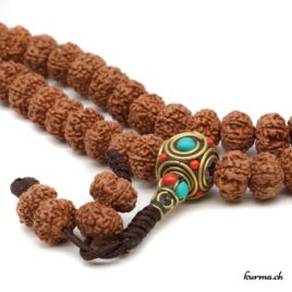 Mala en rudraksha à 7 faces 12mm - N°6165 • rudraksha mala 7 faces 12x75mm n°6165 2 Mala en rudraksha à 7 faces 12mm