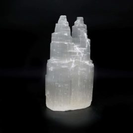 Budawi Selenit-Lampe „Zwillingstürme“ – Ca. 34 Cm Hoch, Naturstein Mit LED-Beleuchtung, Handgefertigt Für Positive Energie