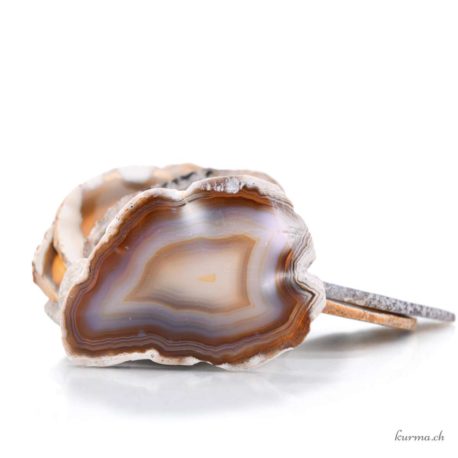 Agate tranche brun et blanc taille M