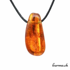 Ambre - Pendentif pierre percée - N°7207.2 • pendentif ambre n°7207.2 3 Ambre pendentif pierre percée