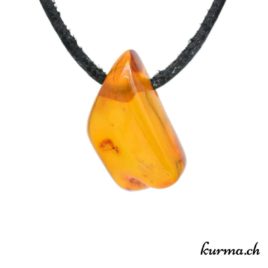 Ambre - Pendentif pierre percée - N°7960.2 • pendentif ambre n°7960.2 2 Ambre pendentif