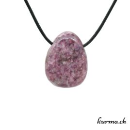 Lépidolite - Pendentif pierre percée - N°7926.3 • pendentif lepidolite n°7926.3 2 Lépidolite pendentif